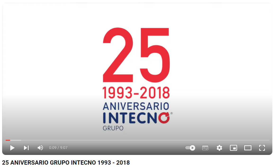 portada presentación escrito 25, 1993-2018 aniversario Intecno Grupo